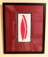 Fajó János"Csúsztatott variáció 2006" című egyedi akrill karton ,nem szitanyomat alkotása..