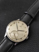 Swiss szép Bicolor Omega 1940s évekbeli acéltokos mechanikus karóra