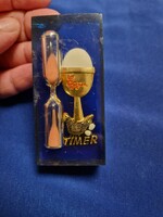 Vintage kék tojásfőző homokóra