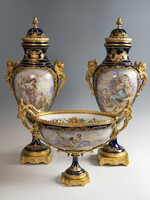 Empire stílusú Sévres porcelán garnitúra