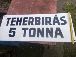 Nagyméretű zománc tábla
