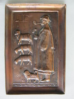 Hortobágyi juhász réz fali dísz