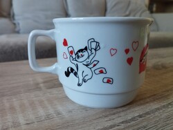 Zsolnay cicás,macskás teás bögre