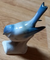 Zsolnay porcelán kék madár cinke cinege