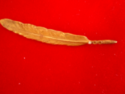 Antik,  jó állapotban lévő réz toll bross -  Újságírók figyelmébe!!!