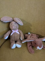 2 db. húsvéti nyuszika kisgyerekeknek, kisbabáknak, textil anyag