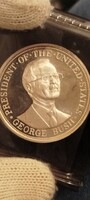 Unciás Ezüst érme George Bush 1984