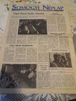 SOMOGYI  NÉPLAP  1989 . július  15 . benne  - Kádár  temetés ,  autó átvételi  sorszámok ...stb.