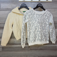 Benetton és Destination kislány meleg kardigán és pulcsi szett, 134-140