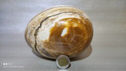 Súly 2100 g! Vintage ónix  ásvány vagy achát valami ásvány tojás jó nagy méretben tojásdad