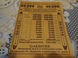 Sorsjegy  --  18. Magyar Királyi  Osztálysorsjáték -- Húzás  1927 április  12 .