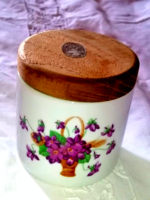 Retró ibolyás porcelán fűszer tartó doboz.
