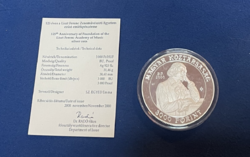 125 éves a Liszt Ferenc Zeneművészeti Egyetem ezüst emlékérem PP 2000