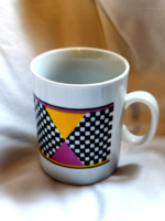 Zsolnay retró, Victor Vasarely mintás porcelán bögre   54.