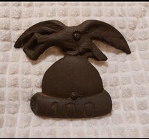 Antik öntöttvas  kályhadísz turul madár ábrázolás !!