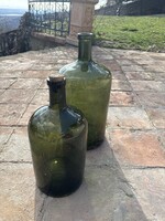 Retro üveg demizson 2db
