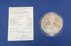 125 éves a Liszt Ferenc Zeneművészeti Egyetem ezüst emlékérem BU 2000