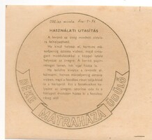 Üvegcímke. Mátraháza.