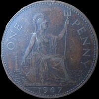 United Kingdom 1 penny 1967 VF
