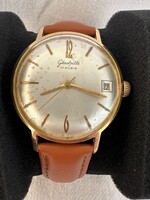 GUB Glashütte Ritka karóra 69.1 szer. 20 mik. aranyozott tok 36 mm 1960-70.