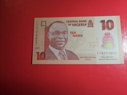 2022-es 10 Naira Nigéria UNC