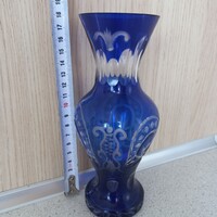 Kék kristály váza