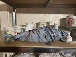 Retro kb 50 cm  üveghal hal vitrindísz nipp  gyűjtői nosztalgia darab
