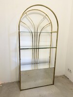 Vintage Hollywood Regency réz polc