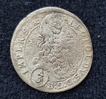 I.Leopold (Lipót) ezüst 3 krajcár 1699 GE (Prága)
