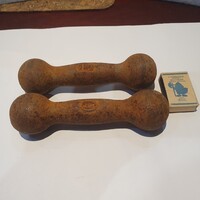 Retro súlyzók fellelt állapotukban fitness dekoráció kondi edzés szocreál b10