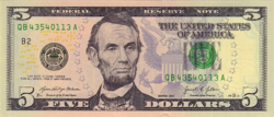 Amerikai Egyesült Államok 5 dollar 2021 UNC