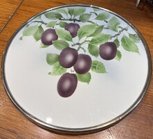 Fajansz szilvás tálca