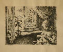 - Kórusz József : Ablaknál / Szoptató anya