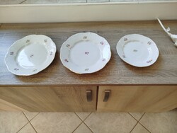 Zsolnay apró virágos tányér 2 + 1 Pótlásra