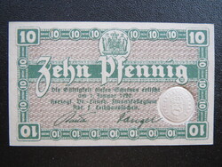 10 pfennig Braunschweig  Herzogtum 1920 UNC Németország