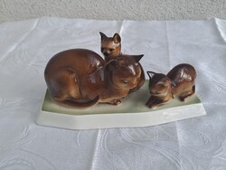 1,-Ft Zsolnay macska család