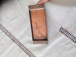 Régi iparművészeti  Lignifer vörösréz  ötvös tálca íróasztalra