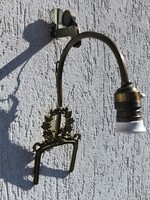 Antik szecessziós réz Falikar Fali làmpa ritkaság különleges darab