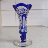Kék kristály váza
