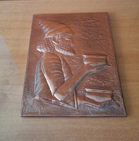 Réz dombormű falra