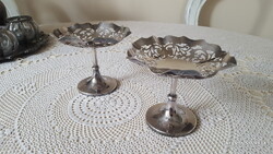 Angol Sheffield,ezüstözött bon-bon,cukorkatartó,kínáló 2 db.