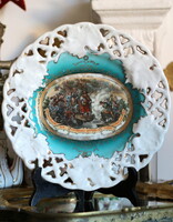 RITKASÁG! Álomszép antik osztrák, biedermeier porcelán tál, Viktoria Austria (?)