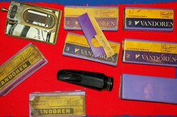 Régi VANDOREN PARIS fúvós klarinét szaxofon nád síp szálak NAGYON SOK + egy nádvágó EGYBEN !!