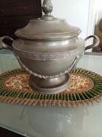 Antik ón leveses tál Copf stílusú díszítéssel, gyűjtői darab !