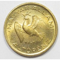 Magyarország,10 fillér 1947 - Citrom ARTEX aUNC+ réz