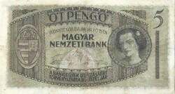 5 pengő 1938 restaurált Nagyon ritka