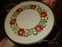 ANTIK SZECESSZIÓS FAJANSZ EDÉNY ALÁTÉT TORTATÁL TÁLCA