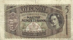 5 pengő 1938 eredeti állapot Nagyon ritka 1.
