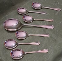 Ezüstözött desszertes kanál szett dobozában (M6054)