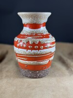 Szép iparművészeti csurgatott mázas váza